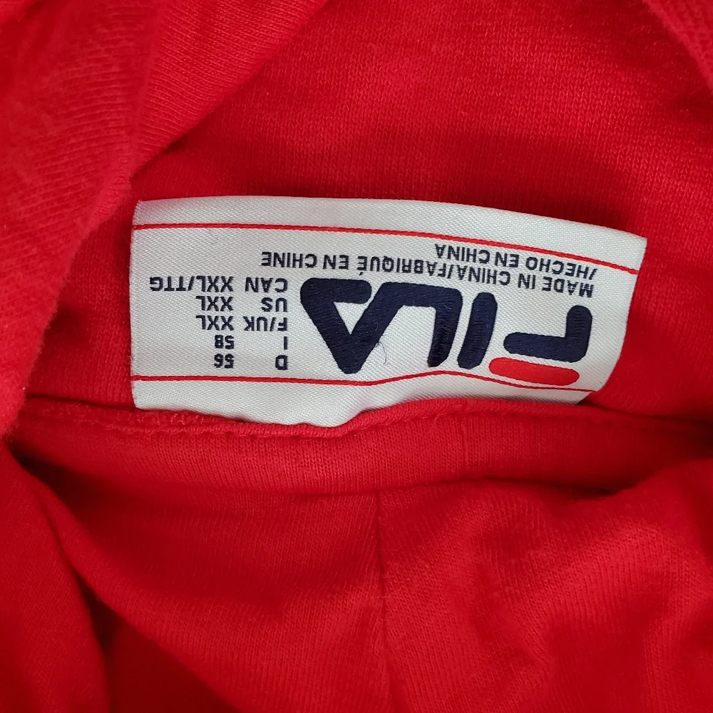Fila Bella Italia red hoodie XXL - Picture 5 of 8